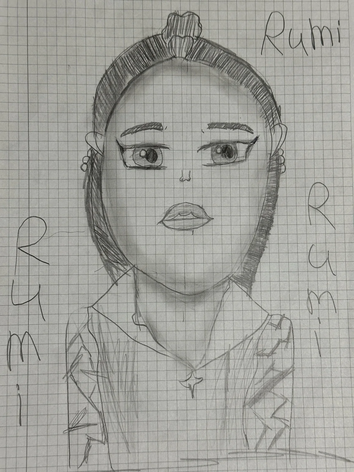 Rumi pencil portrait